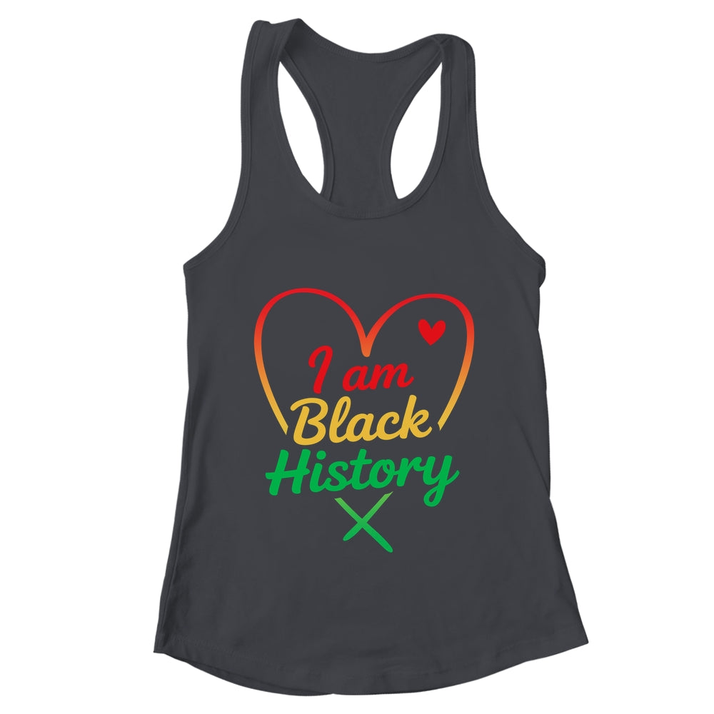 I Am Black History Heart Love African American Women Men Kid Shirt & Tank Top | teecentury