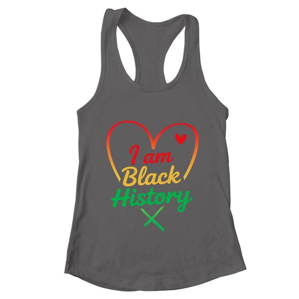 I Am Black History Heart Love African American Women Men Kid Shirt & Tank Top | teecentury