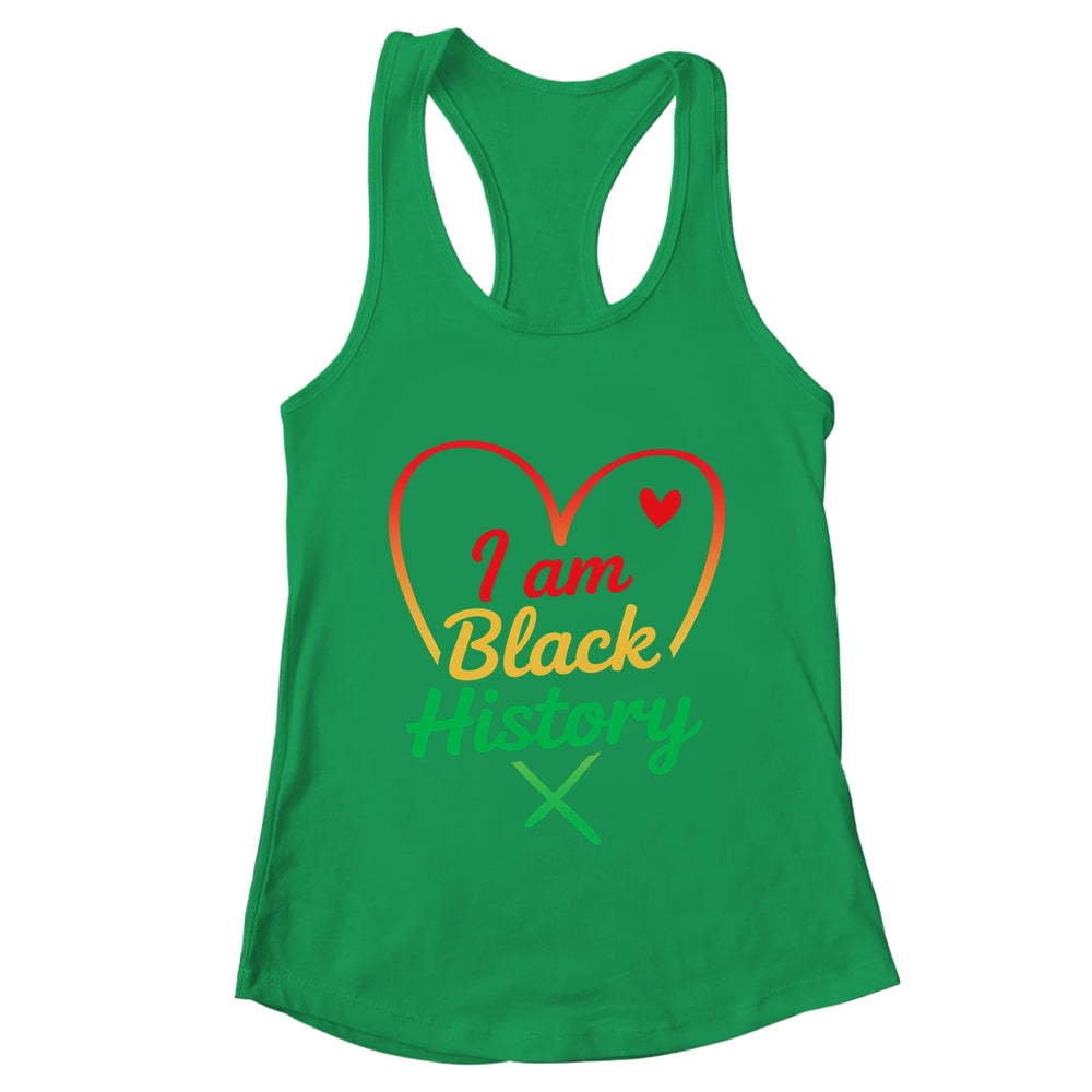 I Am Black History Heart Love African American Women Men Kid Shirt & Tank Top | teecentury
