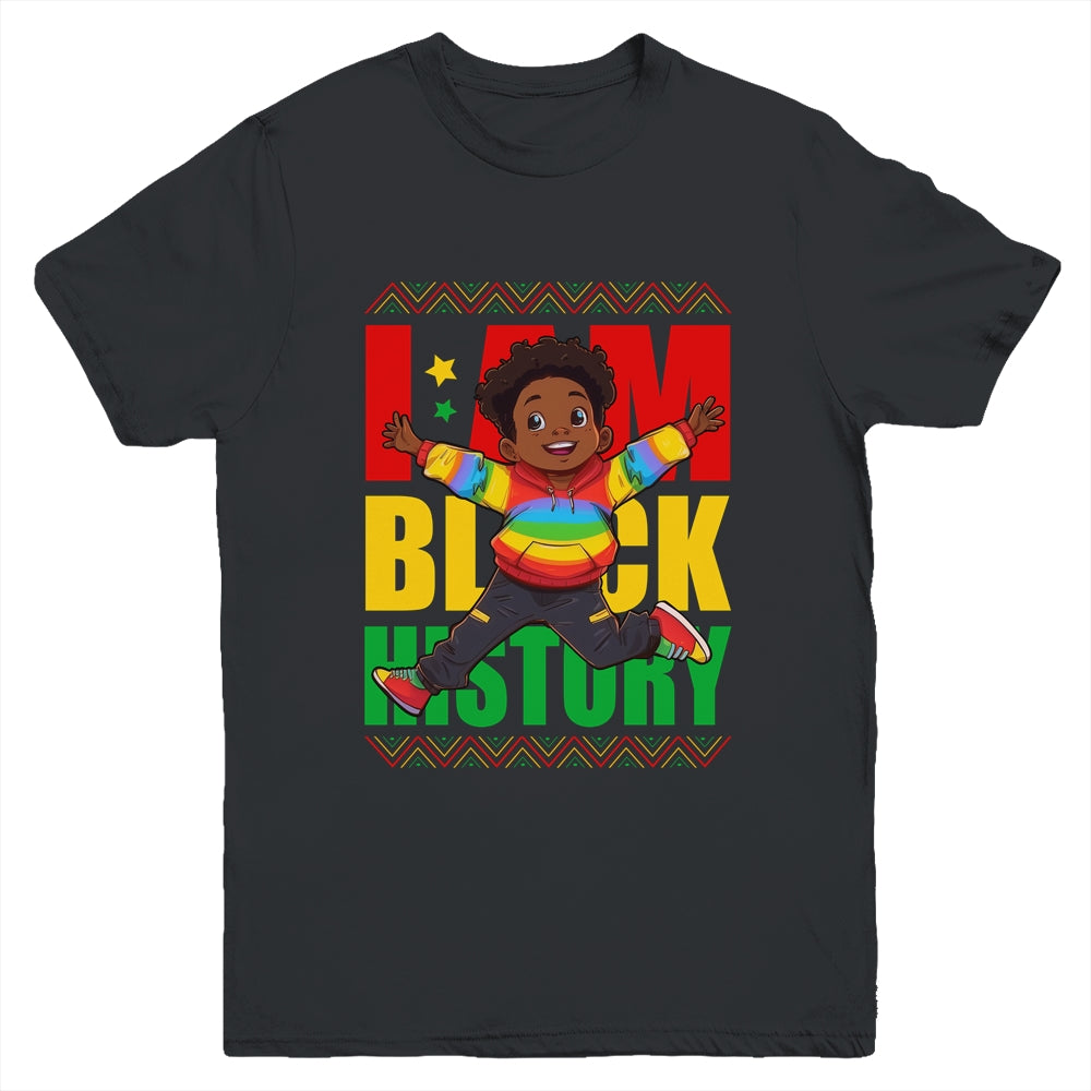 I Am Black History Kids Boys Black History Month Youth Shirt | teecentury