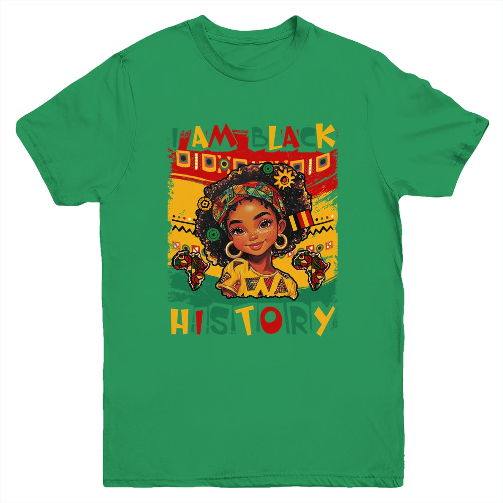 I Am Black History Month Black Melanin Kids Girls African Youth Shirt | teecentury