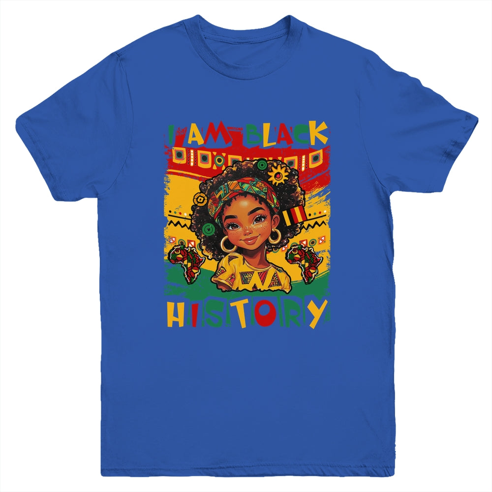 I Am Black History Month Black Melanin Kids Girls African Youth Shirt | teecentury