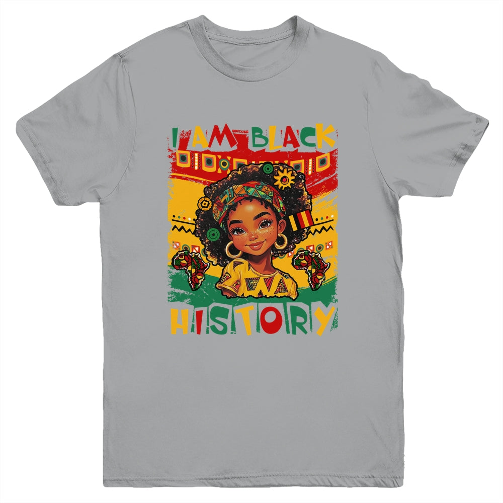 I Am Black History Month Black Melanin Kids Girls African Youth Shirt | teecentury