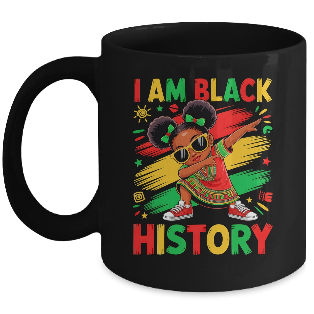 I Am Black History Month Dabbing Girl African Kids Mug | teecentury