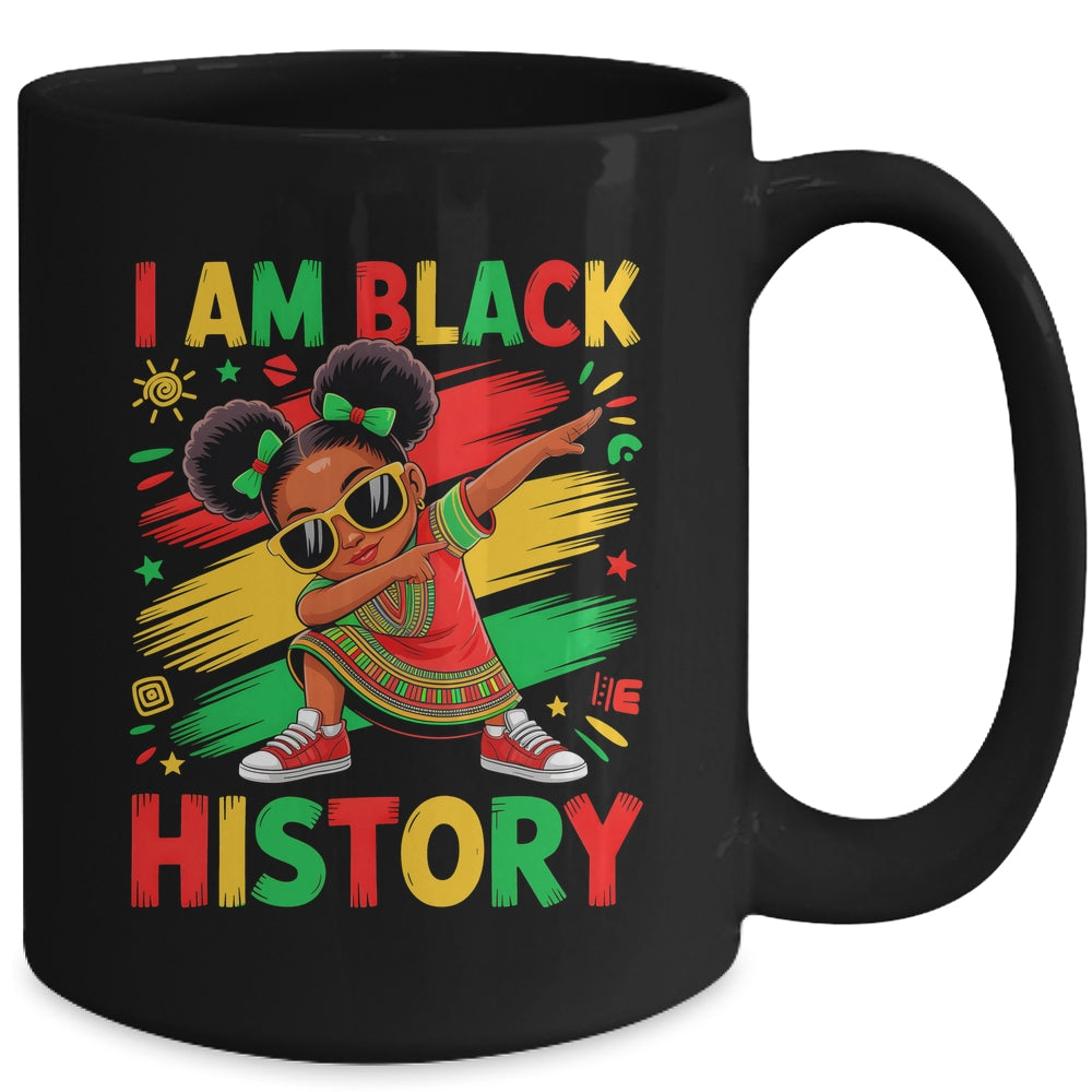 I Am Black History Month Dabbing Girl African Kids Mug | teecentury