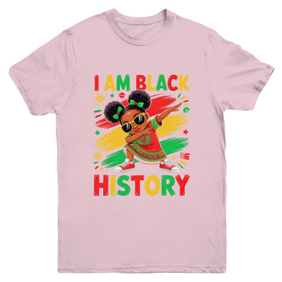 I Am Black History Month Dabbing Girl African Kids Youth Shirt | teecentury