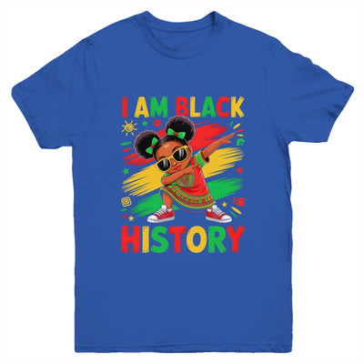 I Am Black History Month Dabbing Girl African Kids Youth Shirt | teecentury
