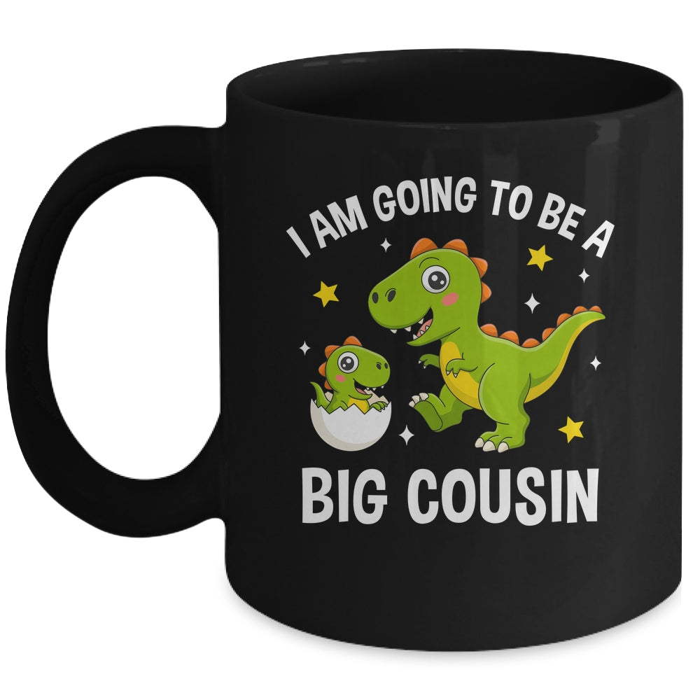 I Am Going To Be A Big Cousin Promoted To Cousin Dinosaur Mug | teecentury