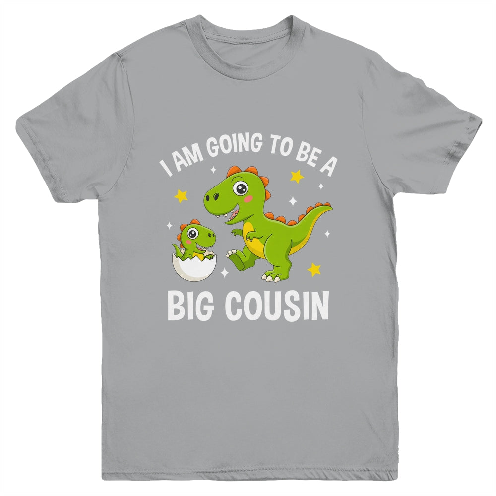 I Am Going To Be A Big Cousin Promoted To Cousin Dinosaur Youth Shirt | teecentury