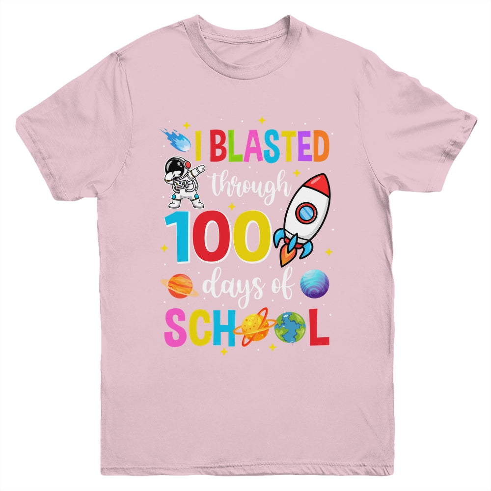 I Blasted Through 100 Days Of School 100th Day Teacher Kids Youth Shirt | teecentury