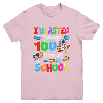 I Blasted Through 100 Days Of School Space Boy Kid Youth Shirt | teecentury