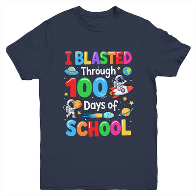 I Blasted Through 100 Days Of School Space Boy Kid Youth Shirt | teecentury