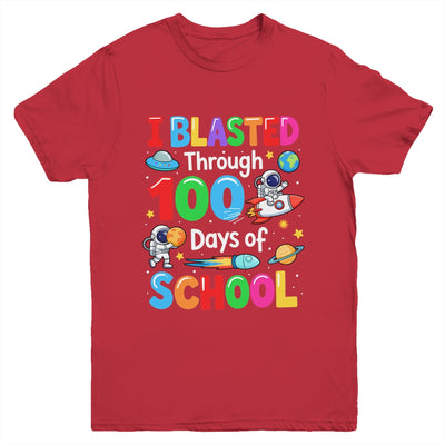 I Blasted Through 100 Days Of School Space Boy Kid Youth Shirt | teecentury