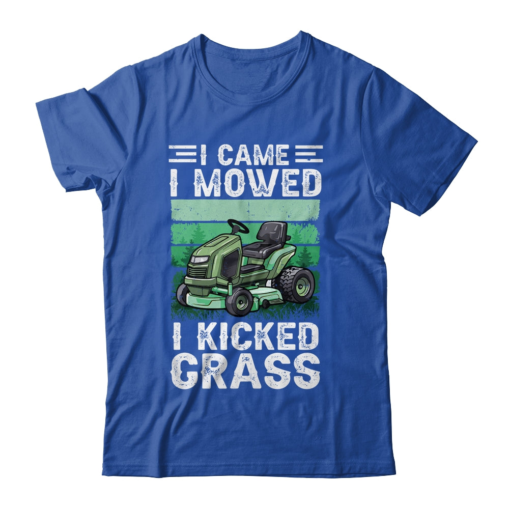 I Came I Mowed I Kicked Grass Funny Lawn Mowing Gardener Shirt & Tank Top | teecentury