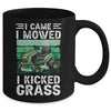 I Came I Mowed I Kicked Grass Funny Lawn Mowing Gardener Mug | teecentury
