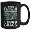 I Came I Mowed I Kicked Grass Funny Lawn Mowing Gardener Mug | teecentury