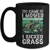 I Came I Mowed I Kicked Grass Funny Lawn Mowing Gardener Mug | teecentury