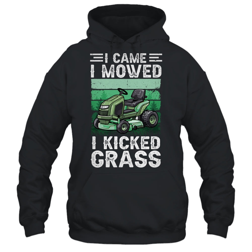 I Came I Mowed I Kicked Grass Funny Lawn Mowing Gardener Shirt & Tank Top | teecentury