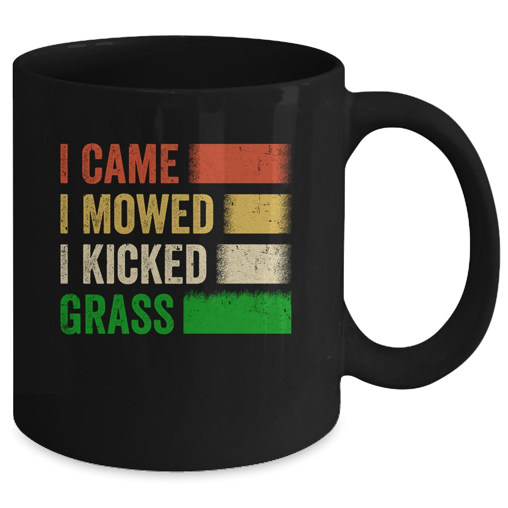 I Came I Mowed I Kicked Grass Lawn Mowing Gardener Men Women Mug | teecentury