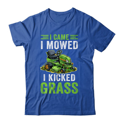 I Came I Mowed I Kicked Grass Riding Mower Mowing Dad Men Shirt & Tank Top | teecentury