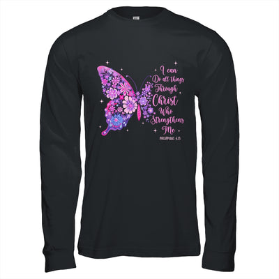 I Can Do All Things Through Christ Pretty Butterfly Women Shirt & Hoodie | teecentury