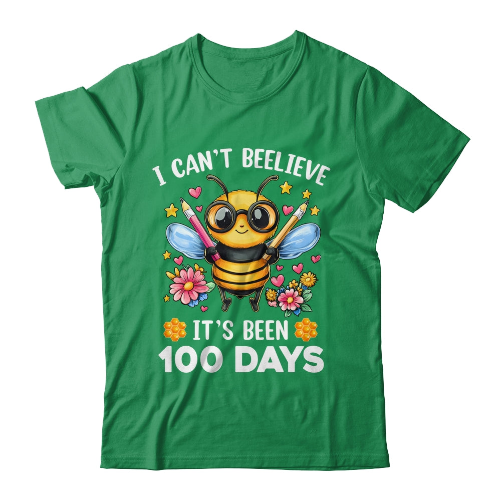 I Can't Believe Its Been 100 Days Funny Bee 100th Day School Shirt & Hoodie | teecentury