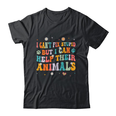 I Can't Fix Stupid But I Can Help Their Animals Groovy Shirt & Tank Top | teecentury