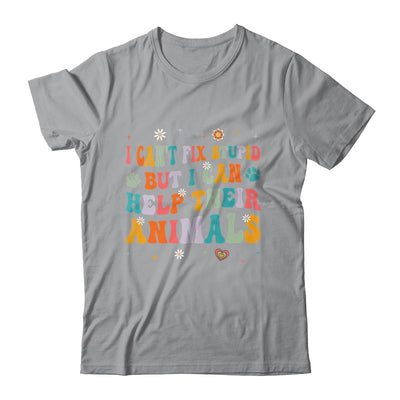 I Can't Fix Stupid But I Can Help Their Animals Groovy Shirt & Tank Top | teecentury