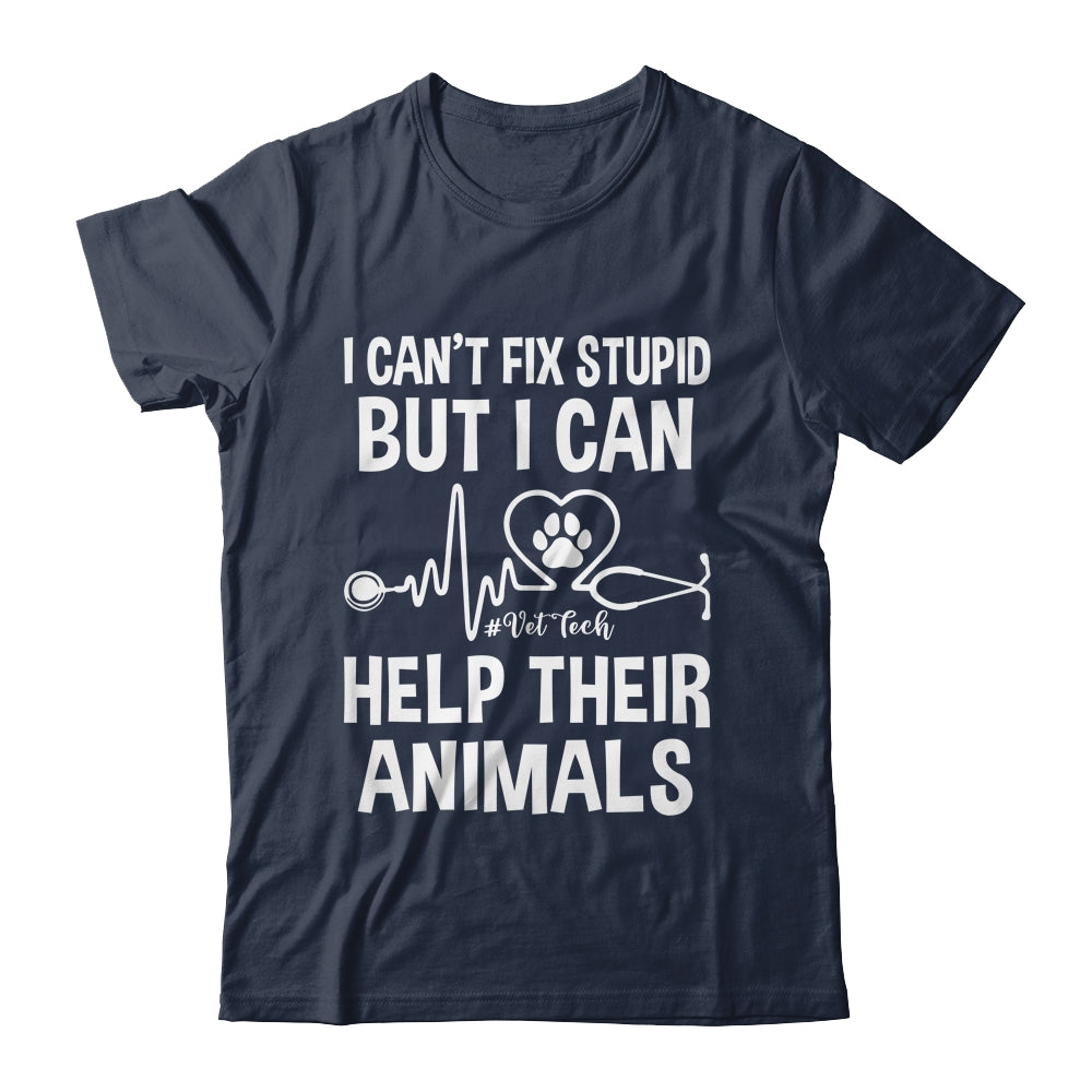 I Can't Fix Stupid But I Can Help Their Animals Vintage Shirt & Tank Top | teecentury