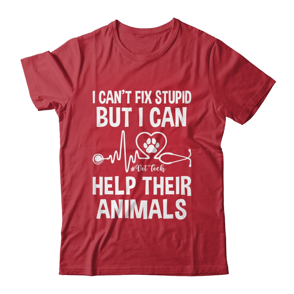 I Can't Fix Stupid But I Can Help Their Animals Vintage Shirt & Tank Top | teecentury