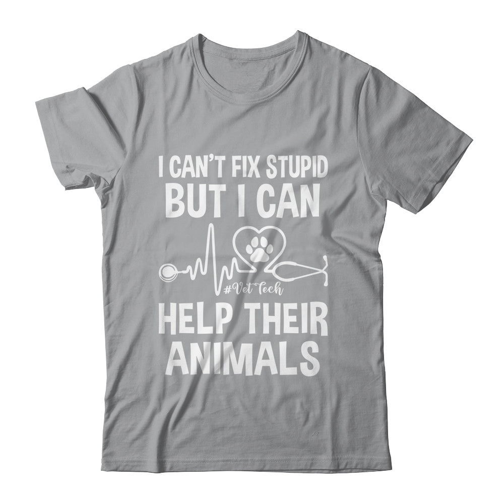 I Can't Fix Stupid But I Can Help Their Animals Vintage Shirt & Tank Top | teecentury