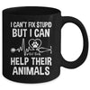 I Can't Fix Stupid But I Can Help Their Animals Vintage Mug | teecentury