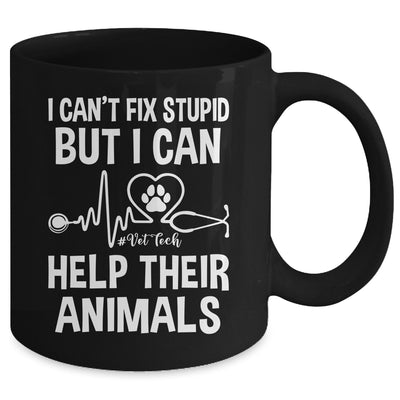 I Can't Fix Stupid But I Can Help Their Animals Vintage Mug | teecentury
