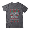 I Come In Peace I'm Peace Matching Couple Ugly Christmas Shirt & Sweatshirt | teecentury