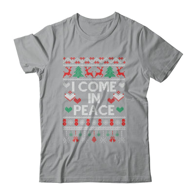 I Come In Peace I'm Peace Matching Couple Ugly Christmas Shirt & Sweatshirt | teecentury