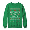 I Come In Peace I'm Peace Matching Couple Ugly Christmas Shirt & Sweatshirt | teecentury