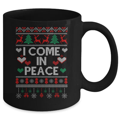 I Come In Peace I'm Peace Matching Couple Ugly Christmas Mug | teecentury