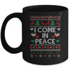 I Come In Peace I'm Peace Matching Couple Ugly Christmas Mug | teecentury