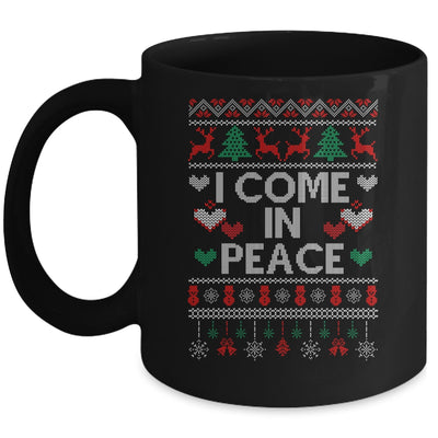 I Come In Peace I'm Peace Matching Couple Ugly Christmas Mug | teecentury