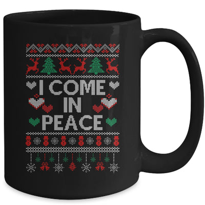 I Come In Peace I'm Peace Matching Couple Ugly Christmas Mug | teecentury