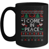 I Come In Peace I'm Peace Matching Couple Ugly Christmas Mug | teecentury