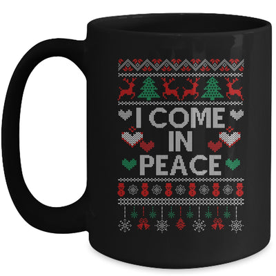 I Come In Peace I'm Peace Matching Couple Ugly Christmas Mug | teecentury