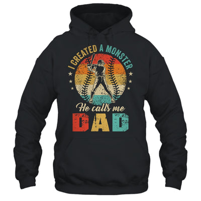 I Created A Monster He Call Me Dad Softball Baseball Shirt & Hoodie | teecentury