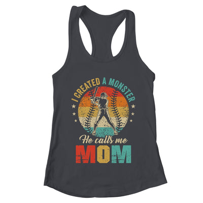 I Created A Monster He Call Me Mom Softball Baseball Shirt & Tank Top | teecentury