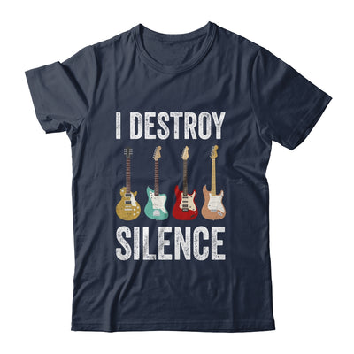 I Destroy Silence Electric Guitars Guitarist Guitar Player Shirt & Hoodie | teecentury