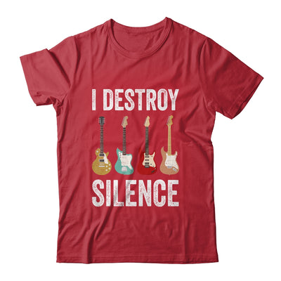 I Destroy Silence Electric Guitars Guitarist Guitar Player Shirt & Hoodie | teecentury