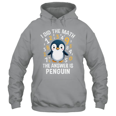 I Did Math Answer Penguin Cute Boys Girls Kids Women Student Shirt & Tank Top | teecentury
