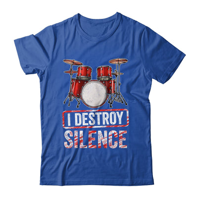 I Distroy Silence Drums Percussion Rock Music Drummer Shirt & Tank Top | teecentury