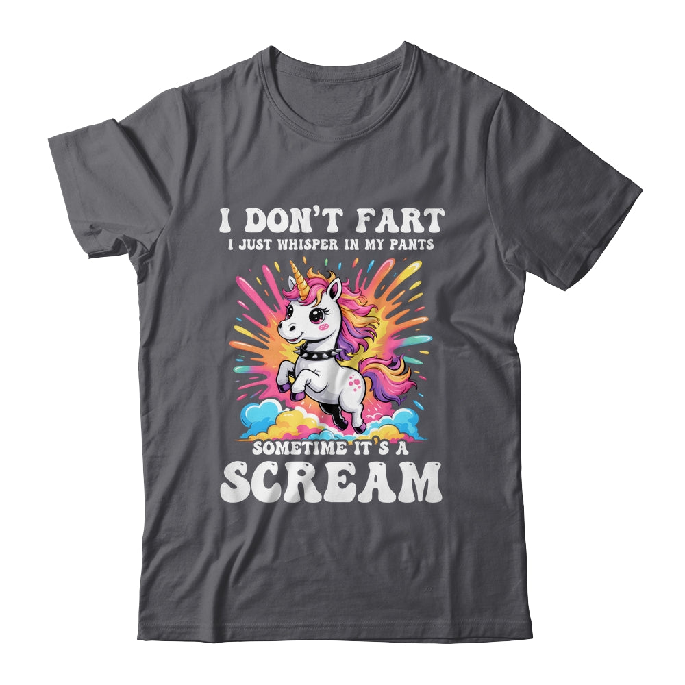 I Don't Fart I Whisper In My Pants Funny Unicorn Humor Women Shirt & Tank Top | teecentury