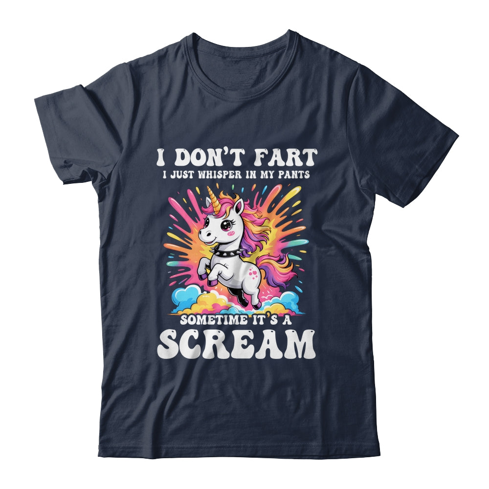 I Don't Fart I Whisper In My Pants Funny Unicorn Humor Women Shirt & Tank Top | teecentury